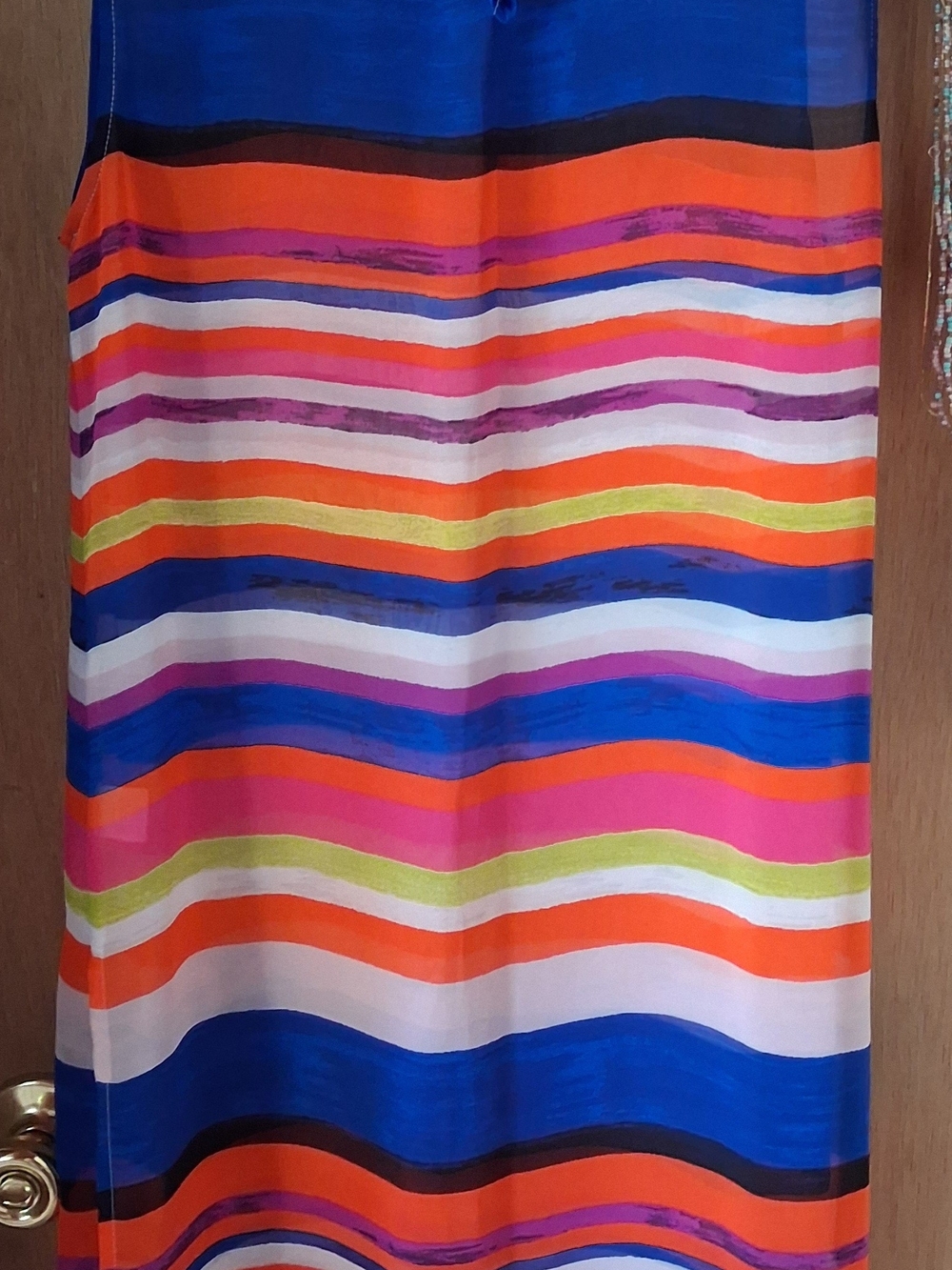 Vince Camuto Striped Maxi Dress in Blue Size Small Like New - Picture 3 of 4